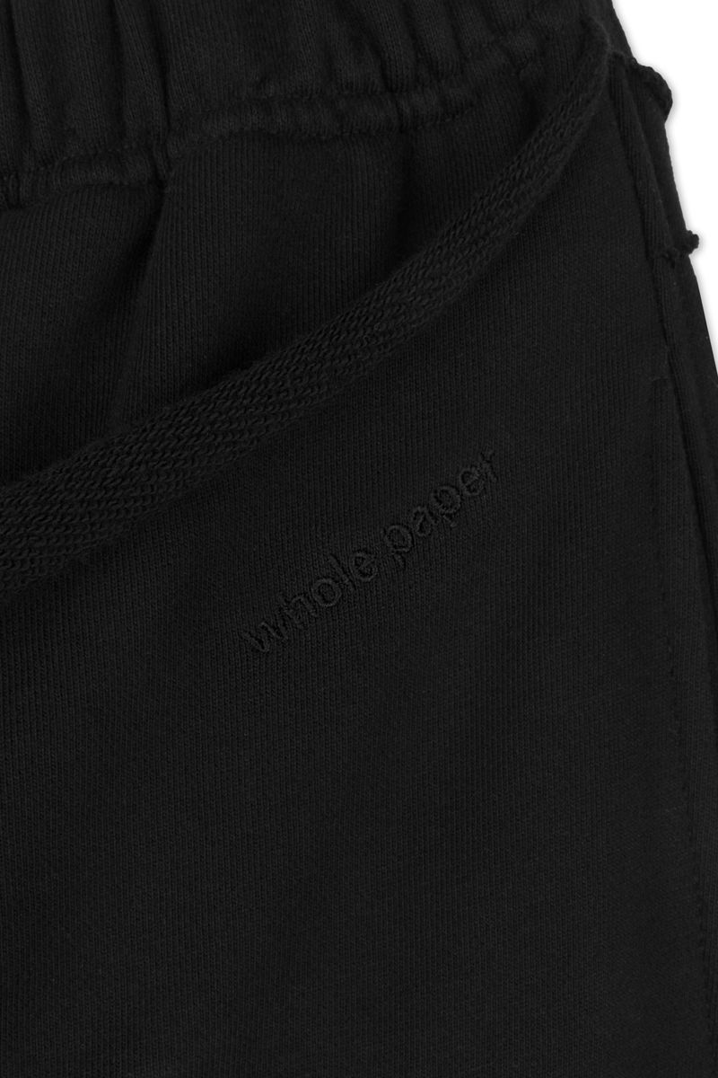SHIRRING TIE SWEAT PANTS (BLACK)