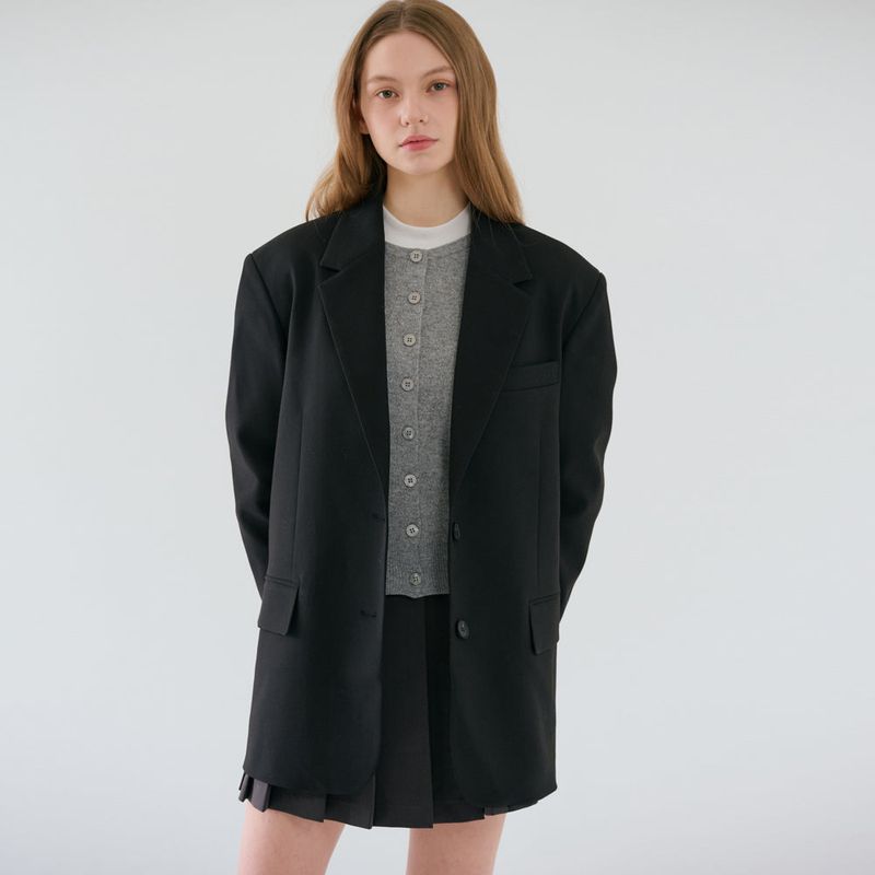 Over-sized Tailored Jacket_Black