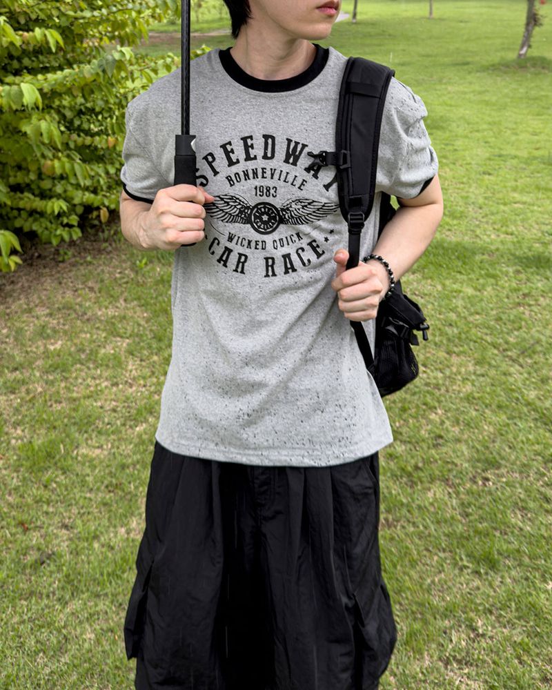 JIIGEUM（ジグム）の「Velorun Semi Muscle Fit Ringer Short Sleeve（Tops）」