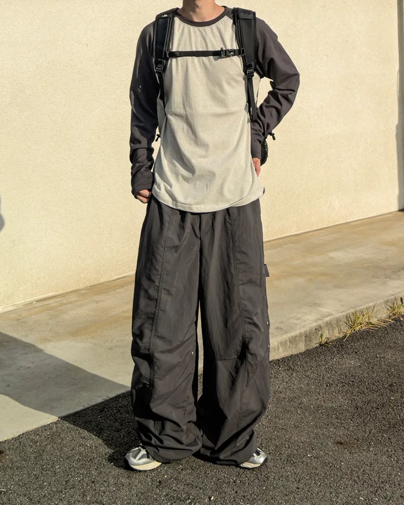 Dock rivet panel nylon pants