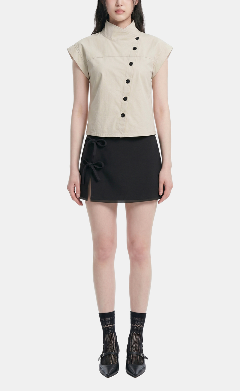Viro Stand Collar Blouse