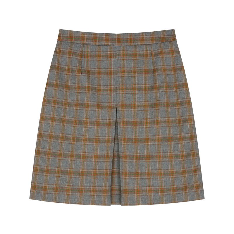 Check Triangle Skirt Orange