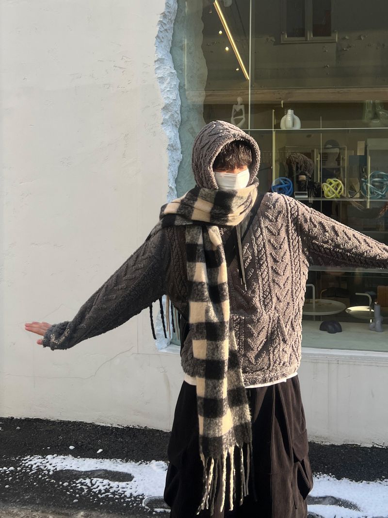 Fleece Cable Knit Hoodie (3 Colors)