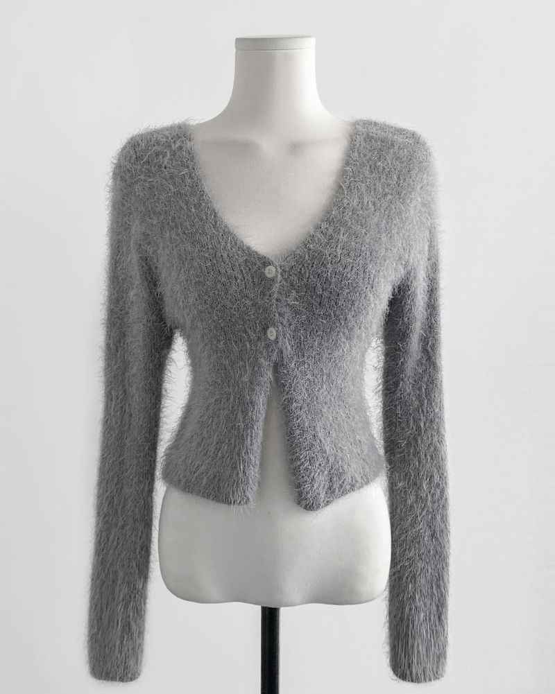 sophia angora crop two-button CD