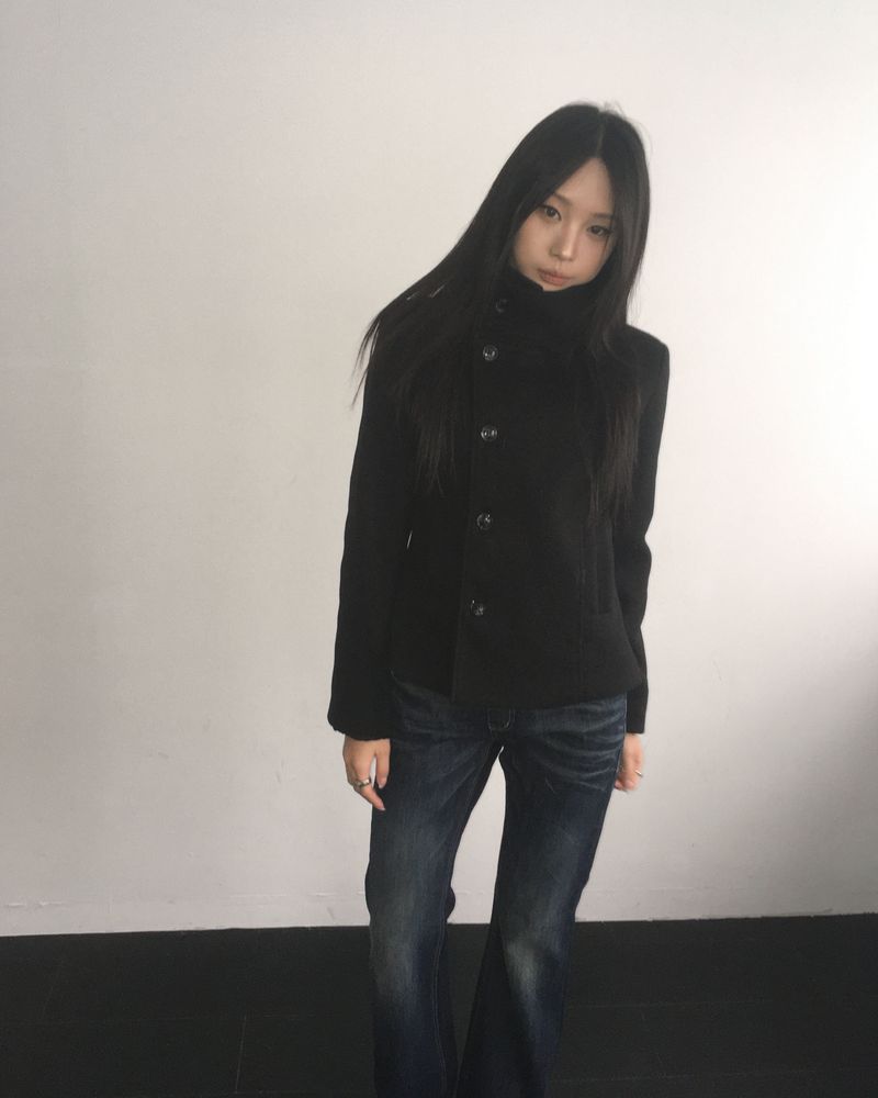 High neck coat