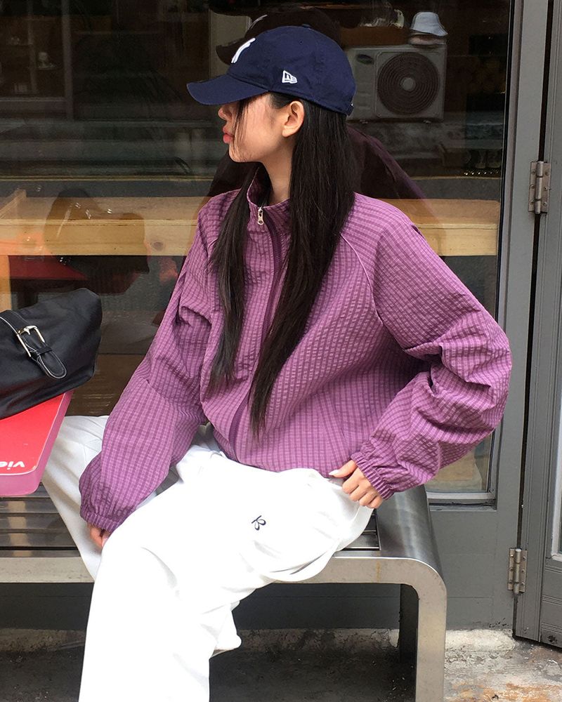 [ORIGINAL] Piping Half-Neck Windbreaker