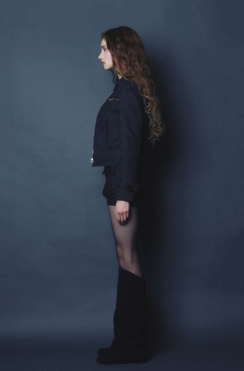 [MADE] Sober leather skirt - black