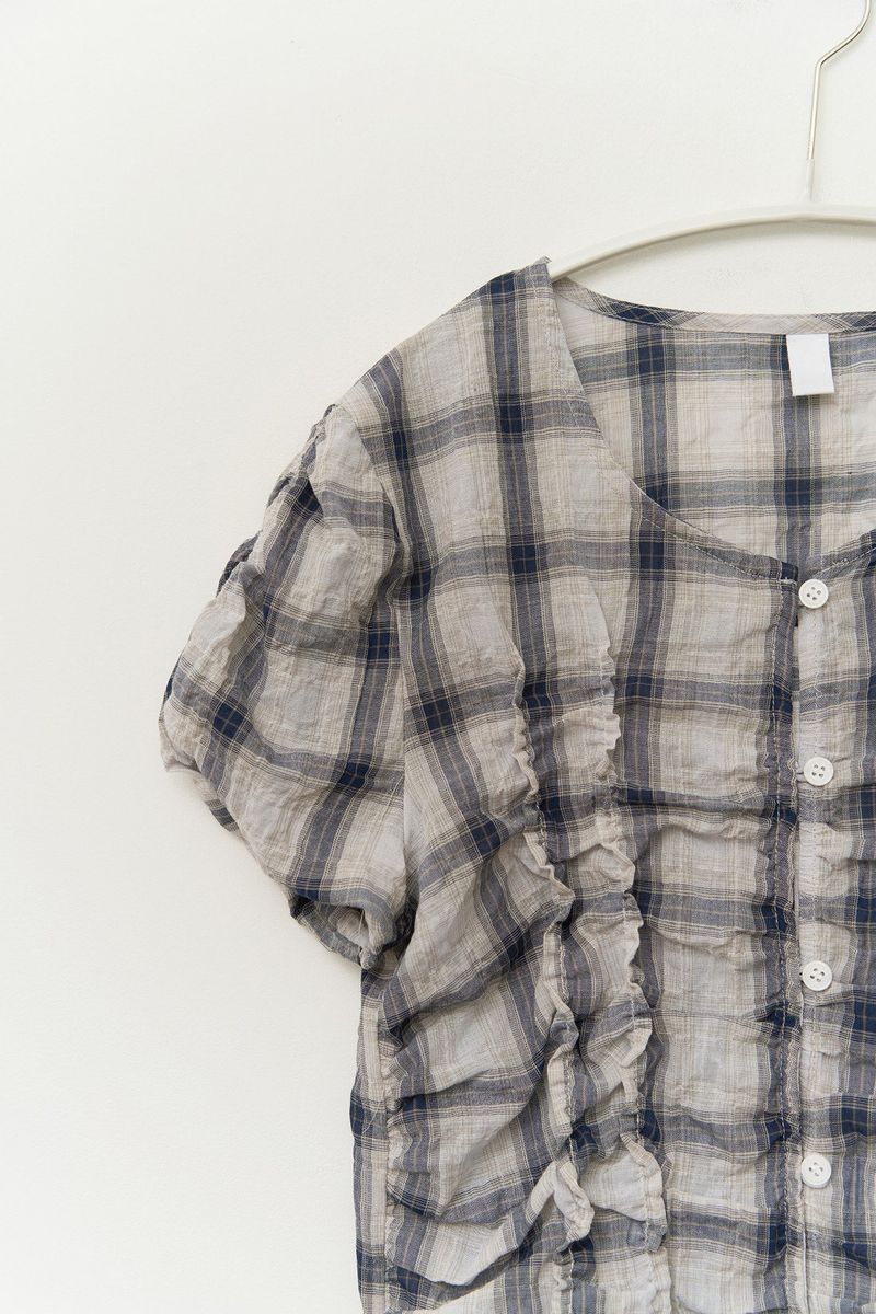 (W) Heal Shirring Blouse