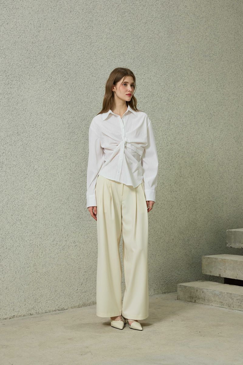 TOMO WIDE SLACKS / IVORY