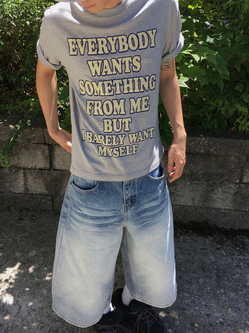From Me Lettering Crop Short-Sleeved T-Shirt 4C