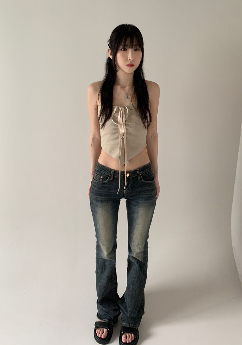 Kitten（キッテン）の「Riko denim low-rise bootscut pt (3color)（Pants）」