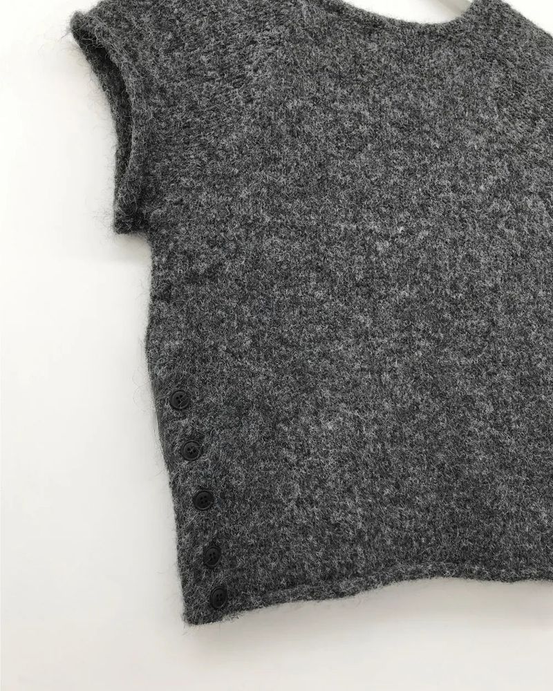 Yorin button half knit (3color)