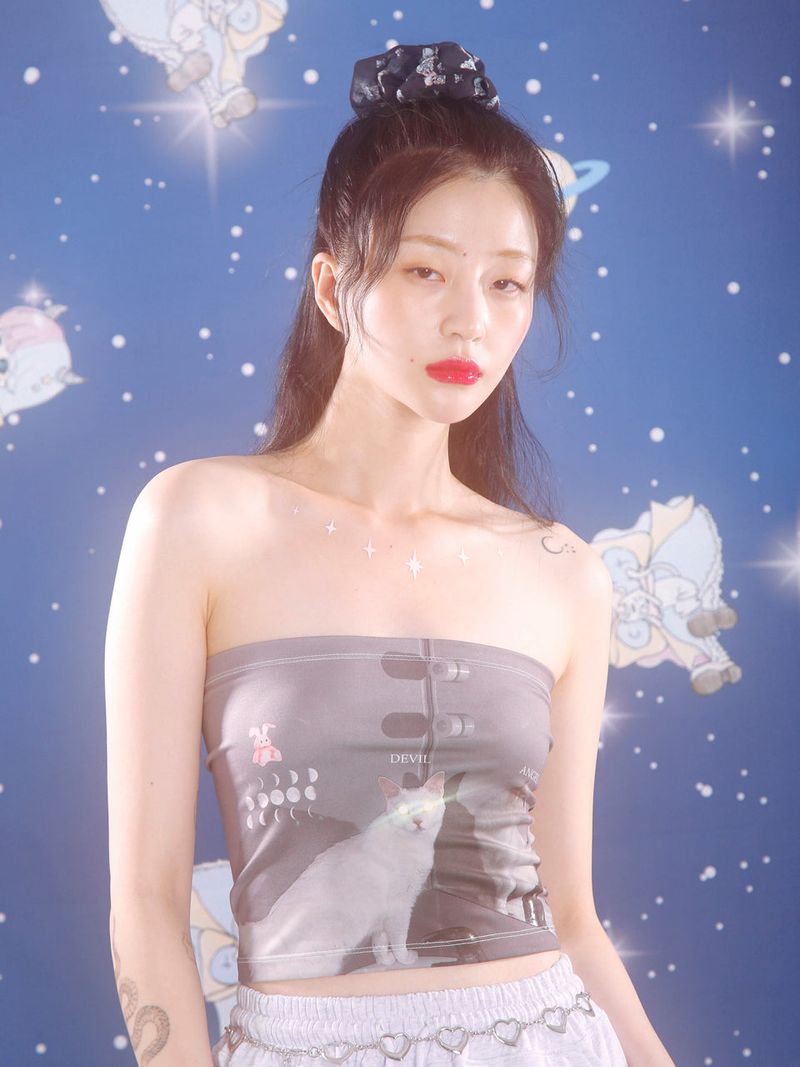 CLUT STUDIO(クラットスタジオ)の「0 3 devil cat tube top(Tops)」