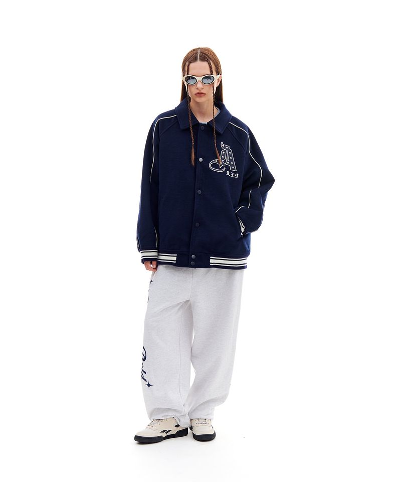 AB STUD WOOL JACKET (NAVY)