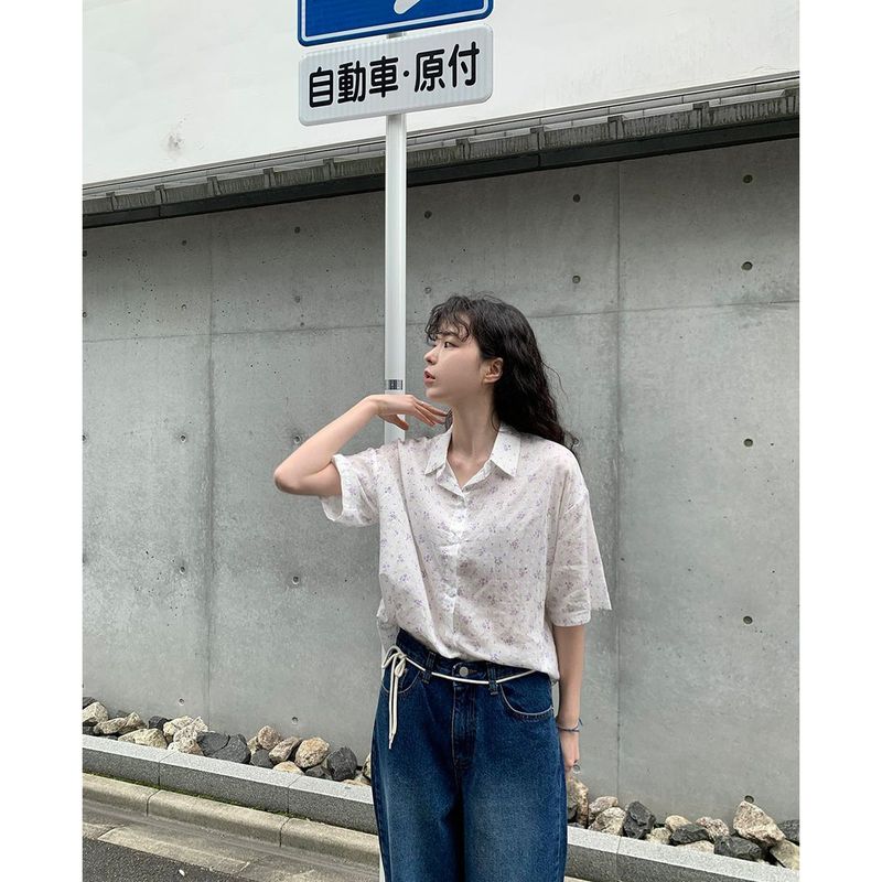 Palms Flower Blouse