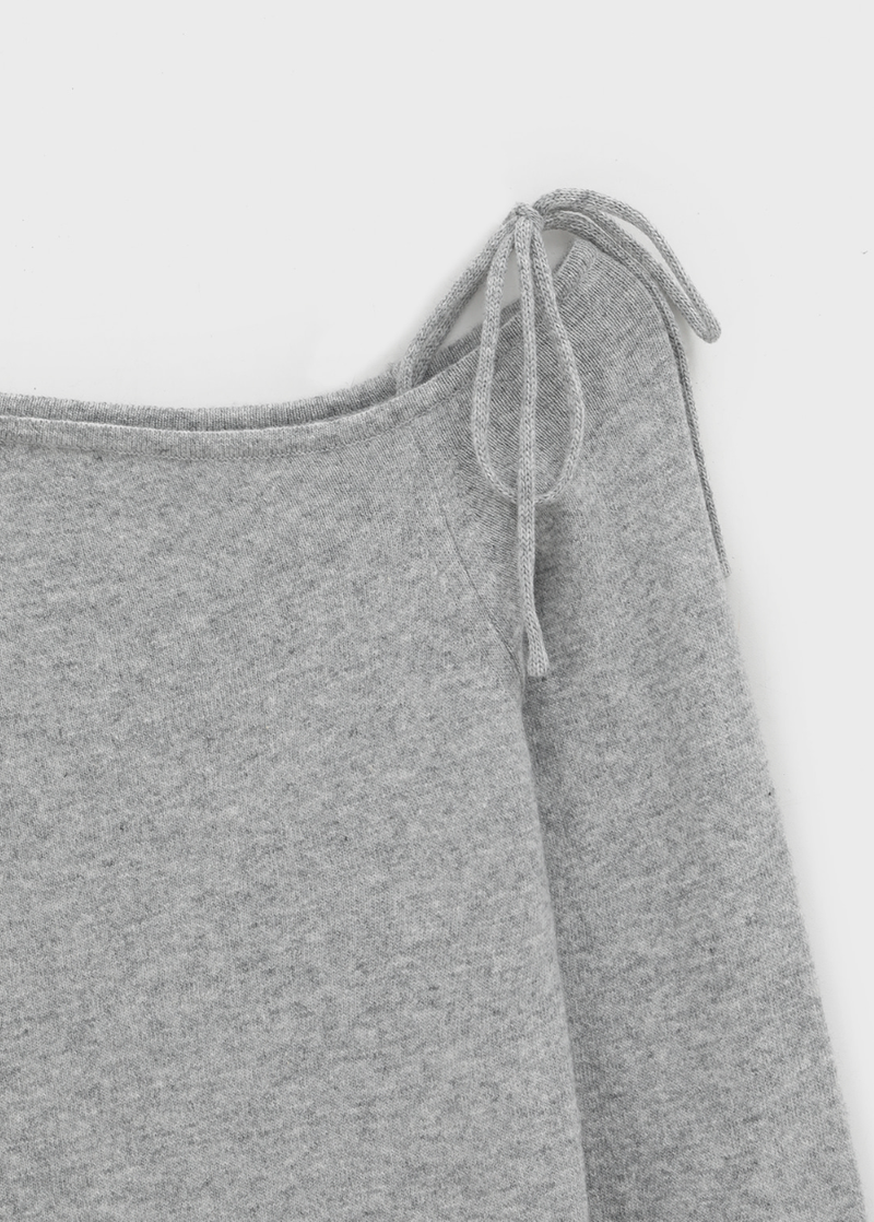 [MADE] Hiburi Unbal Off-Shoulder Knit Wool 50%