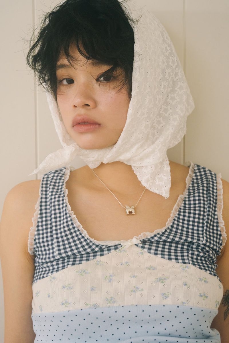 SHAKIRI（シャキリ）の「POSY LACE TOP (BLUE)（Tops）」