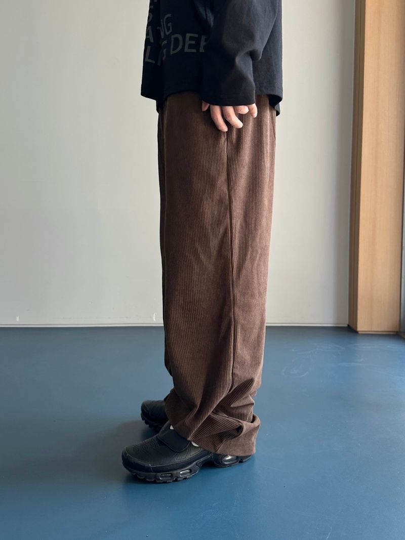 Twill Basic Golden Wide Pants 7C