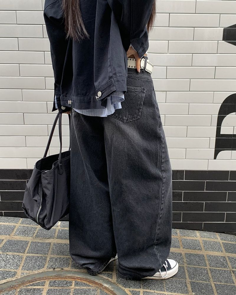 [ORIGINAL] Tough Cubic Denim Wide Pants