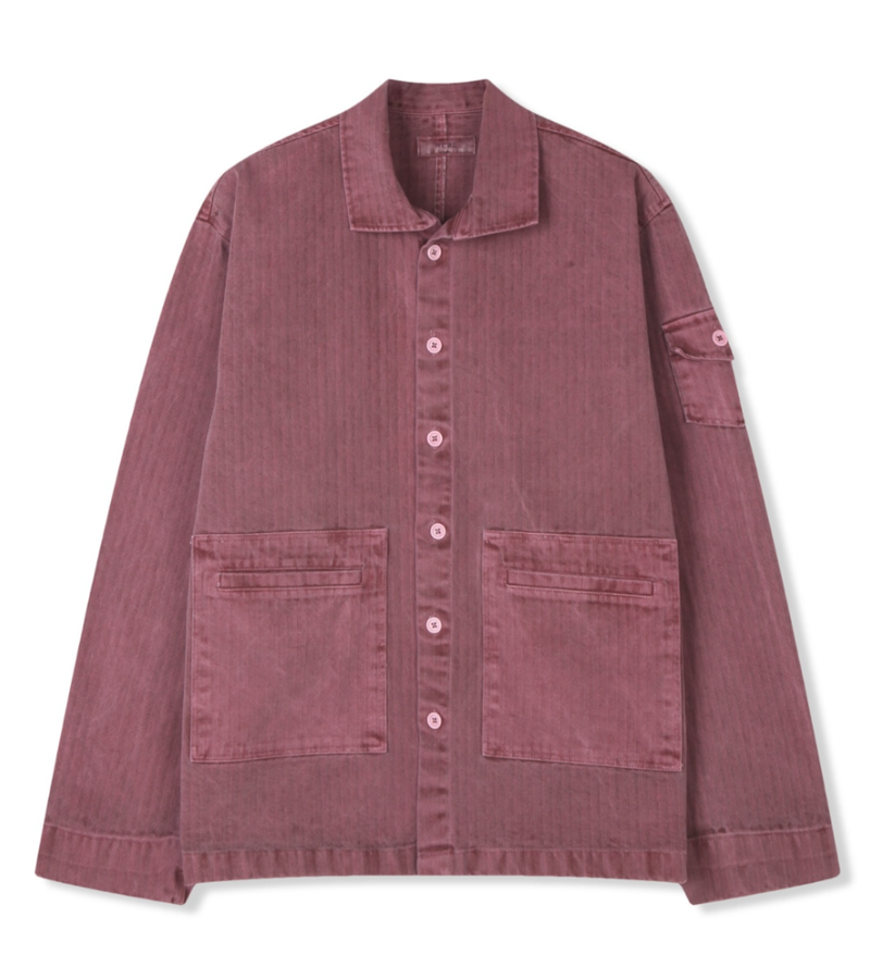 herringbone pigment work jacket