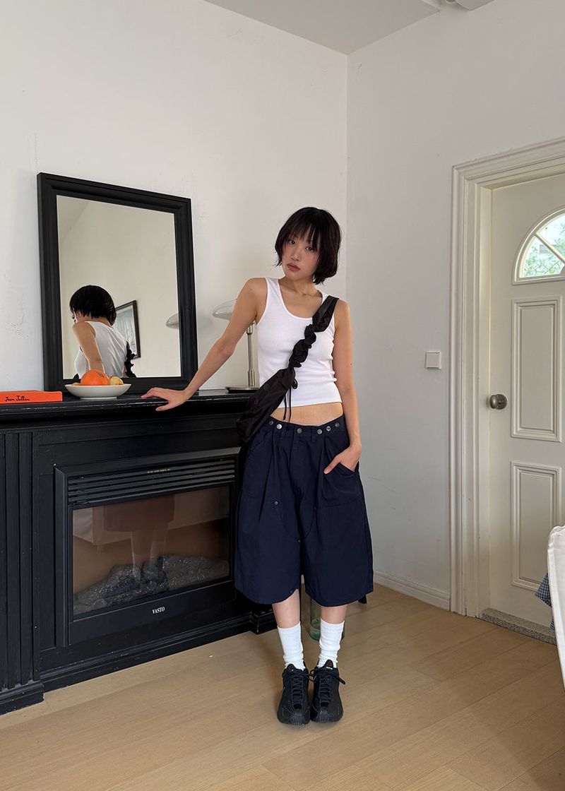 SNAP BERMUDA PANTS