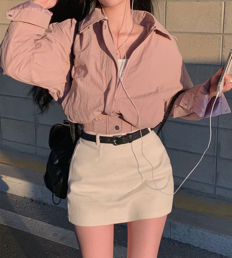 [Bellide made] Bubble Hidden Cropped Field Jacket