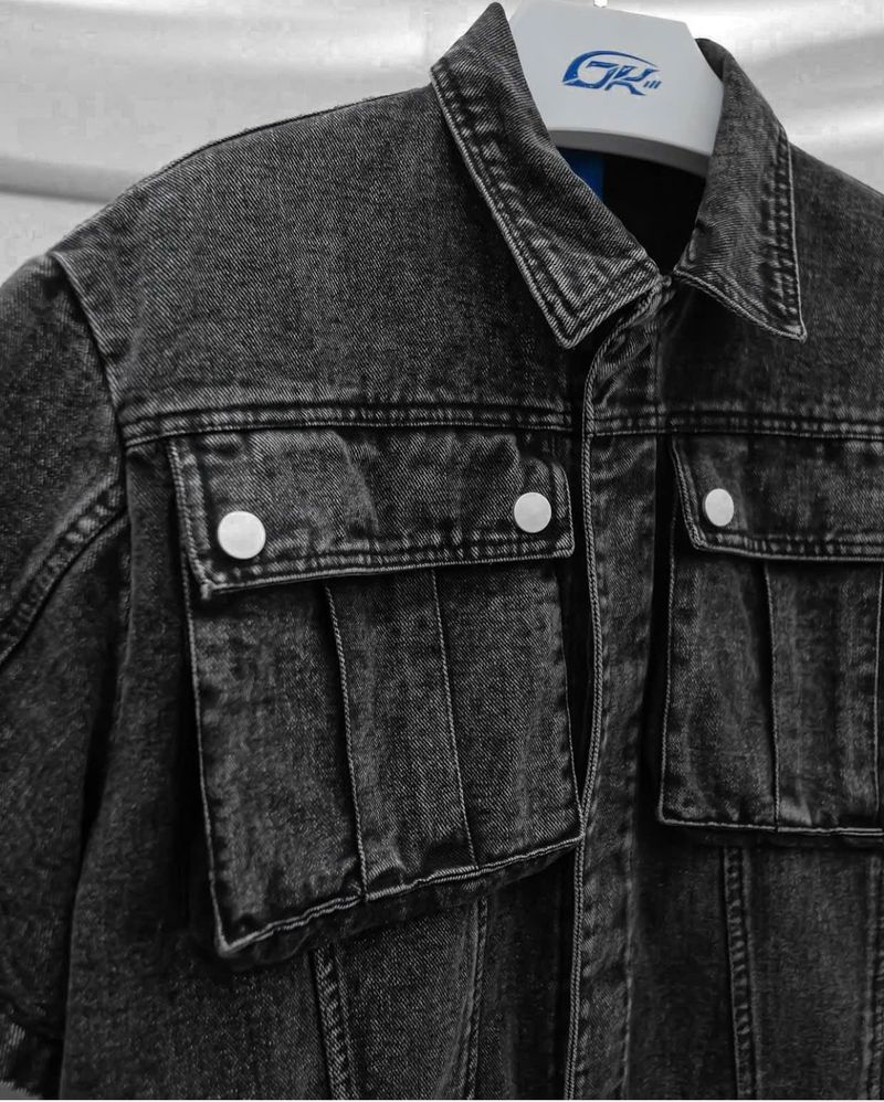 WASH-DENIM JACKET QUAD POCKET