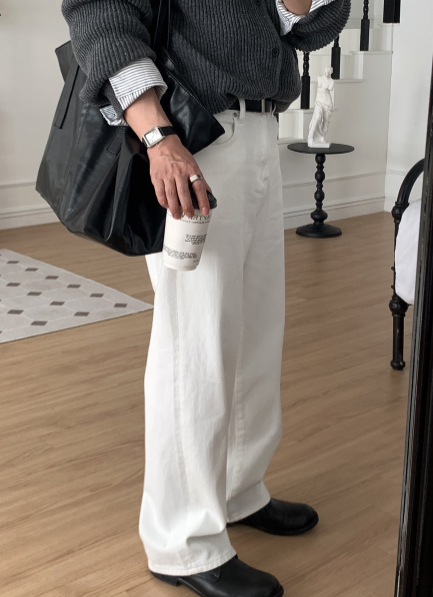 Pierre Back Banding Washed Wide Pants