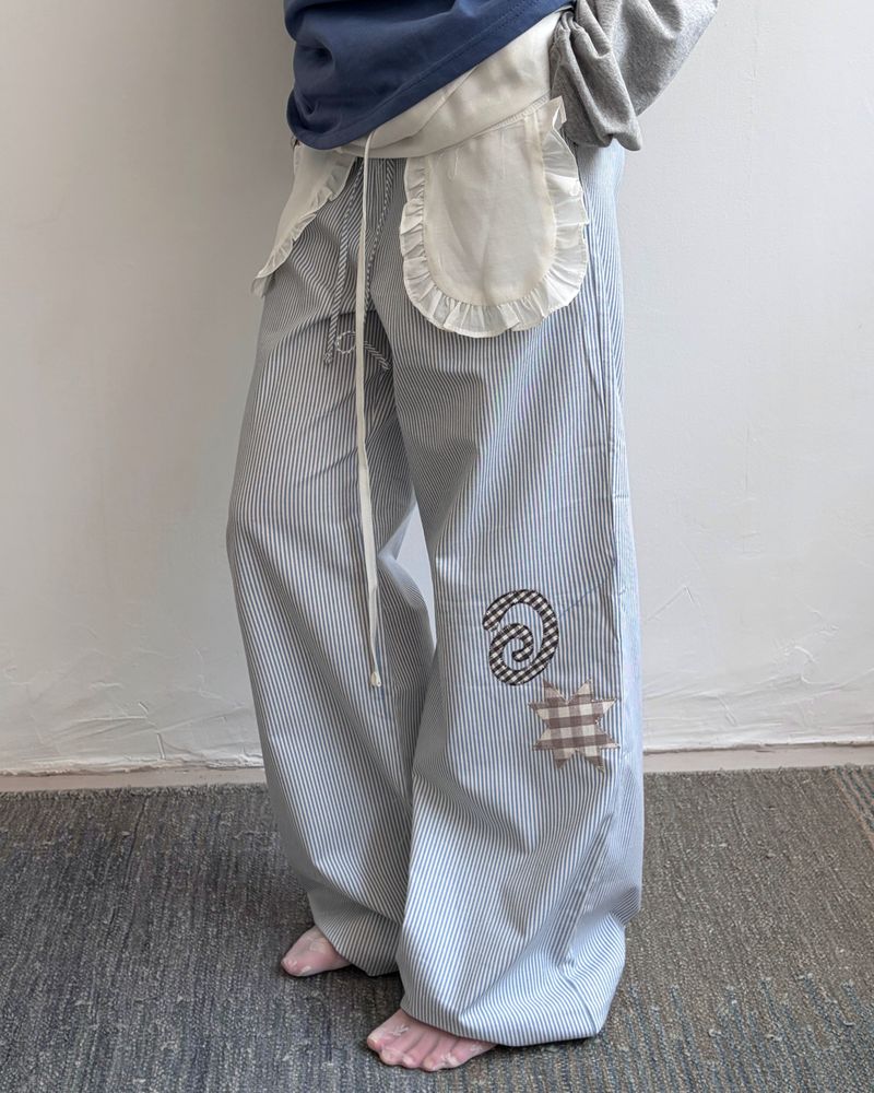 fungus（ファンガス）の「Patchwork Stripe Cotton Pants（Pants）」
