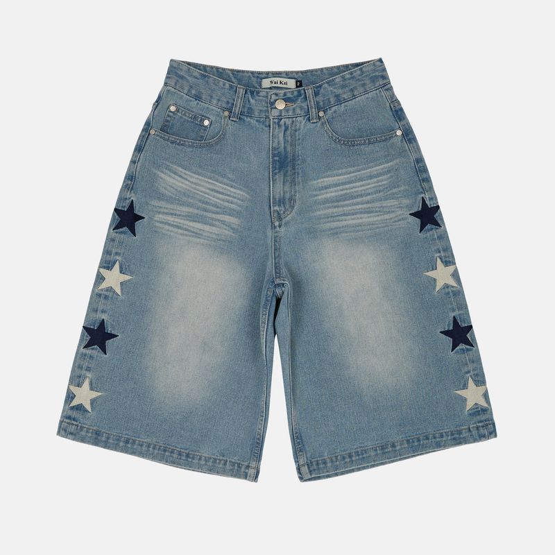 Star Denim Bermuda Pants