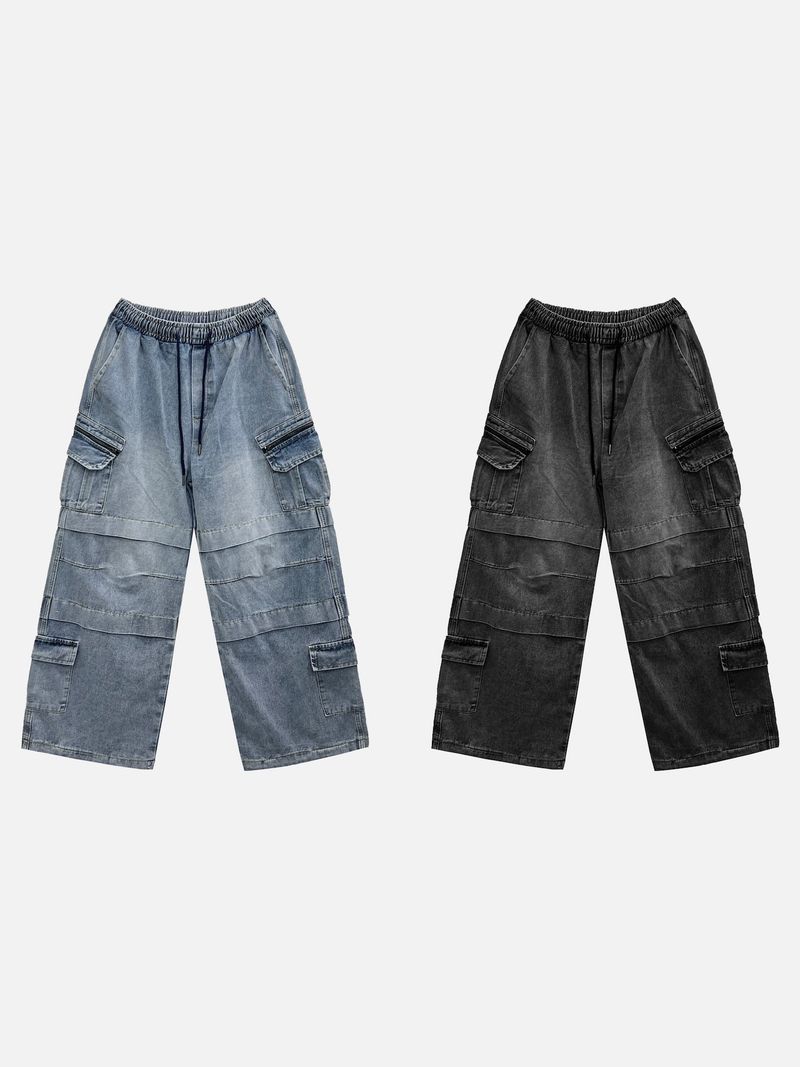 Jerra Multi-Pocket Denim Pants 2C