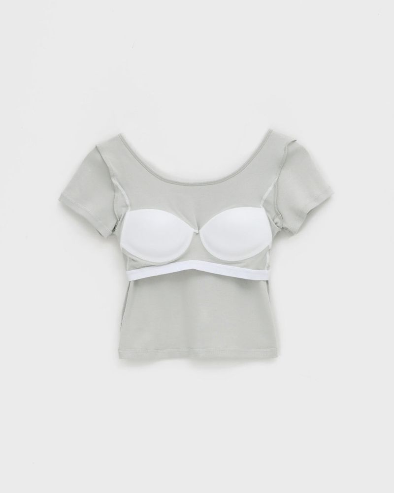 [MADE] Easy Backless Short Sleeve T-shirt With Cap