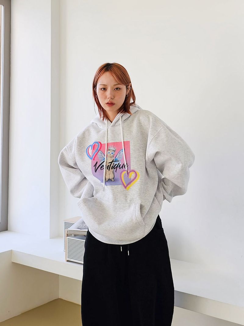 VENTIQUE Flying Cat Hoodie 3color