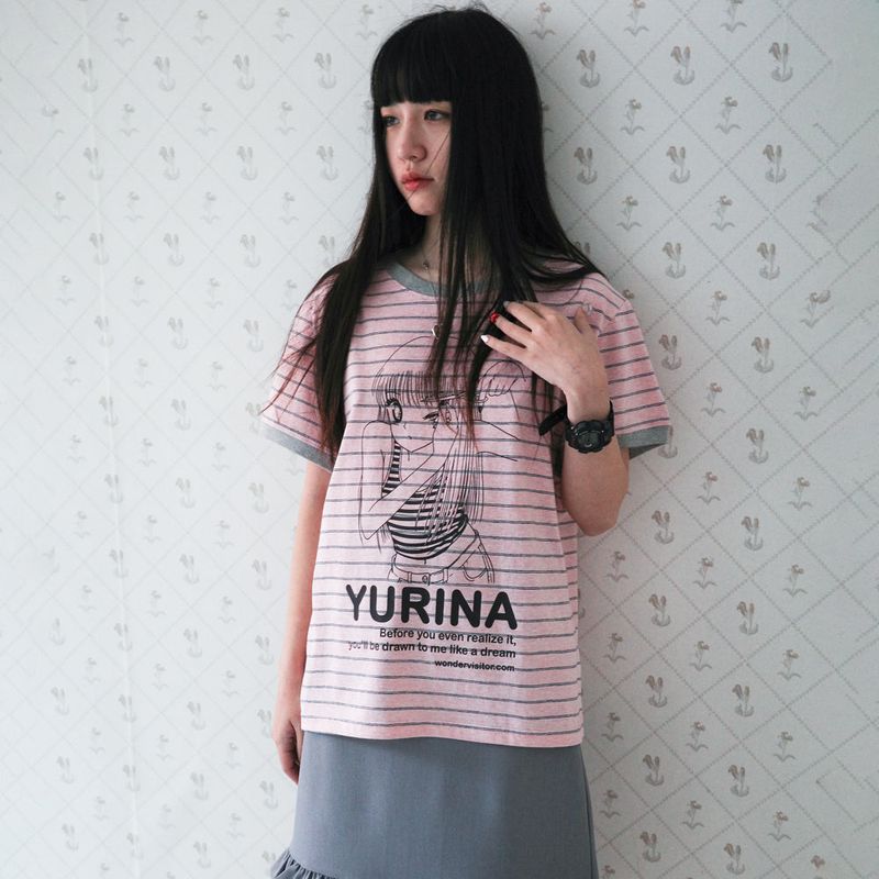 wonder visitor（ワンダービジター）の「YURINA T-shirt [Pink]（Tops）」