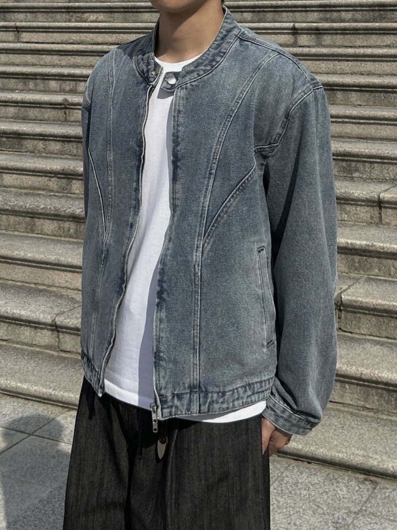 LEGACY CURVED CUT OFF DENIM JACKET