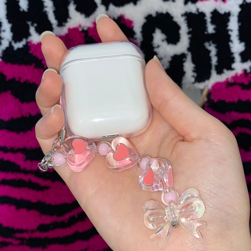 MADE coral ribbon Keyring