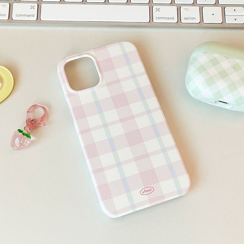 cozy pink hard matte phone case