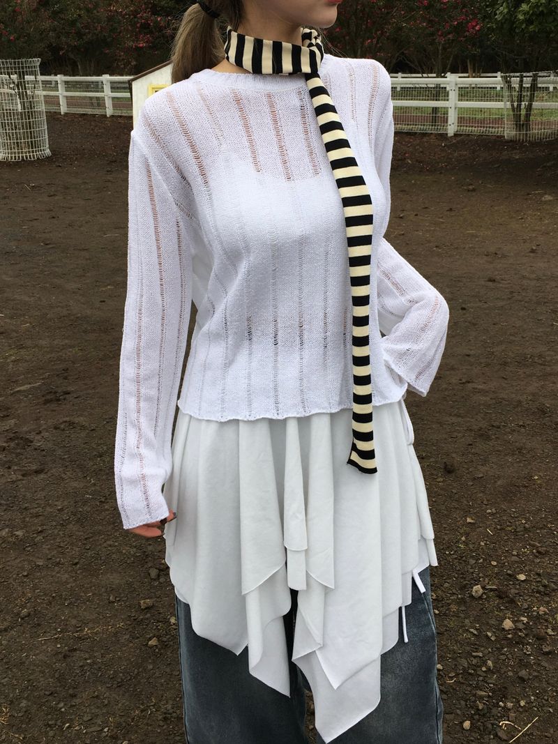 Peanut Stripe Muffler (3c)