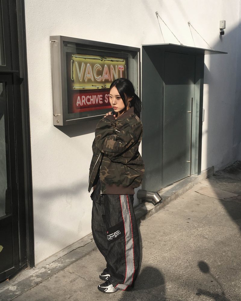 Camo ma-1 shirring jumper
