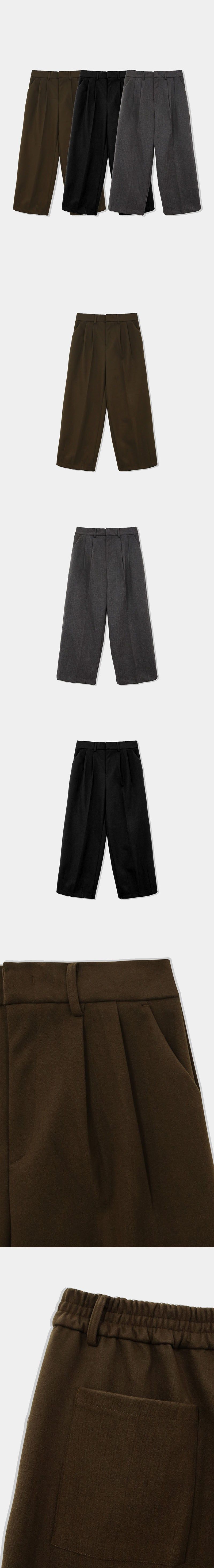 [F/W] Wool dart wide slacks(3color)