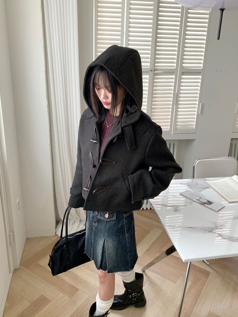 [MADE] Arco Wool Herringbone Tteokbokki Short Duffel Coat