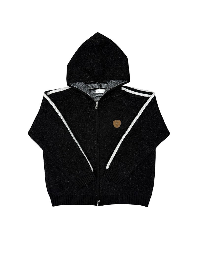 Veln Patch Knit Hooded Zip-Up (3 colors)