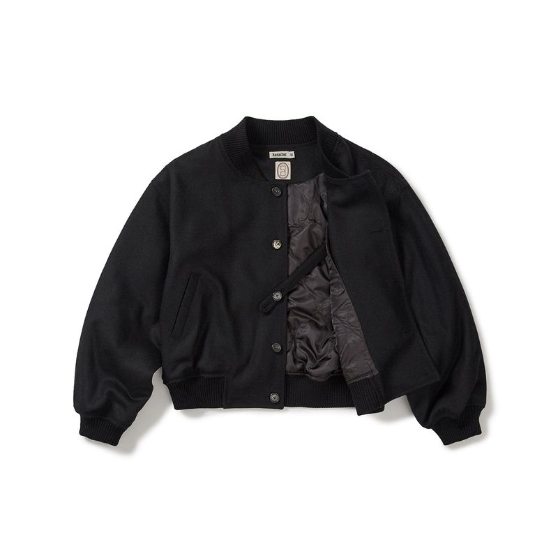 Wool blouson jacket / Black