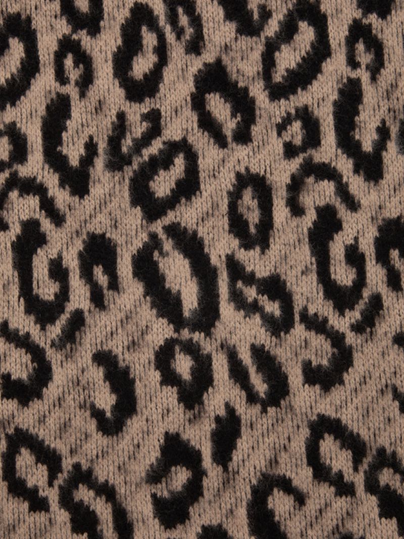 【MADE】boheme leopard knit string bag [mocha]