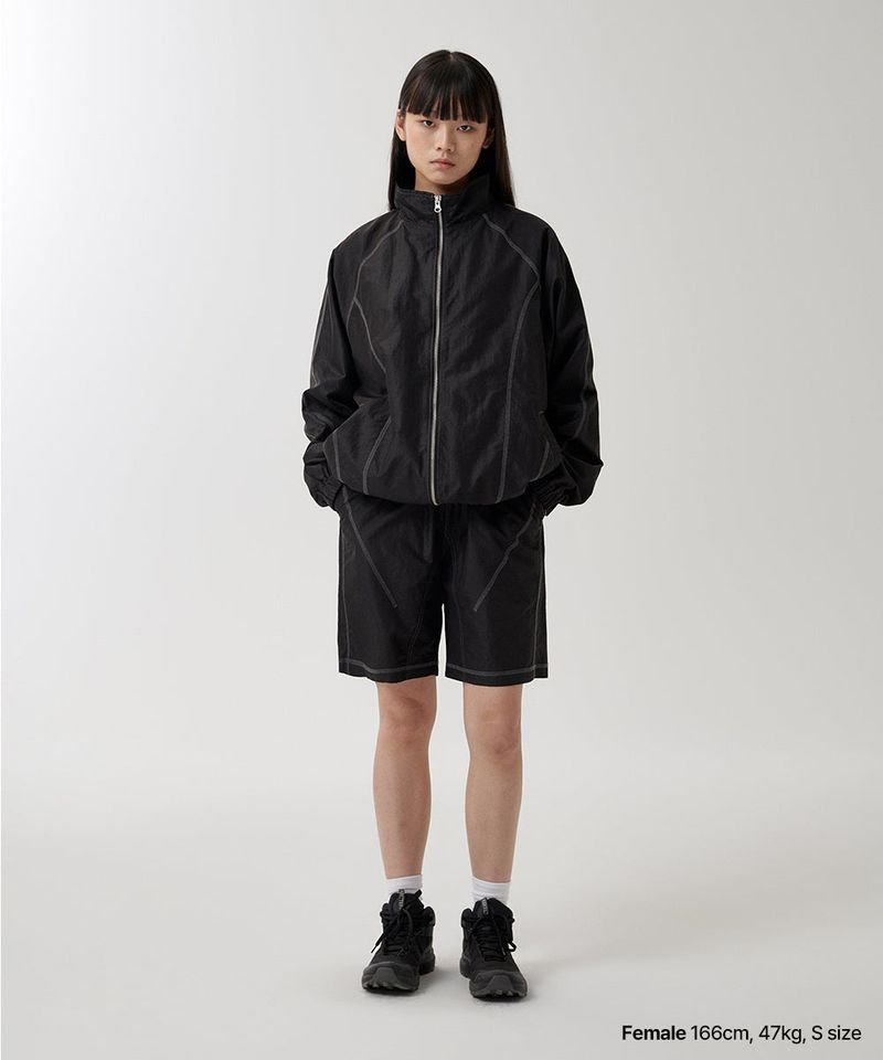 COVER STITCH NYLON TRACK SHORT