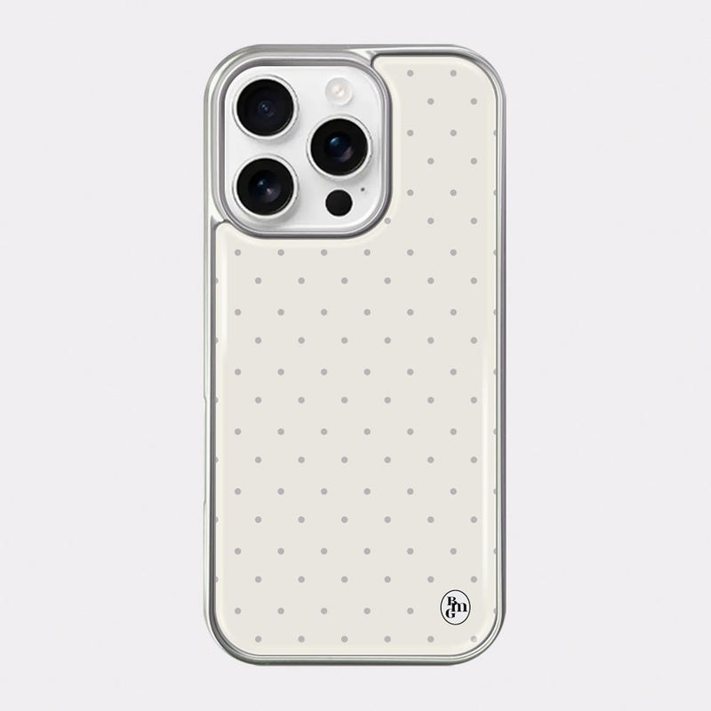  gray dot silver bumper case [4colors]