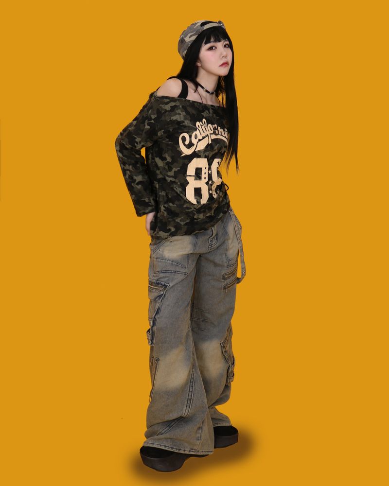 bucky stud denim pants