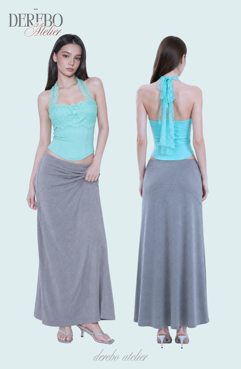 Tinkerbell Mint Lace Halter Neck Top
