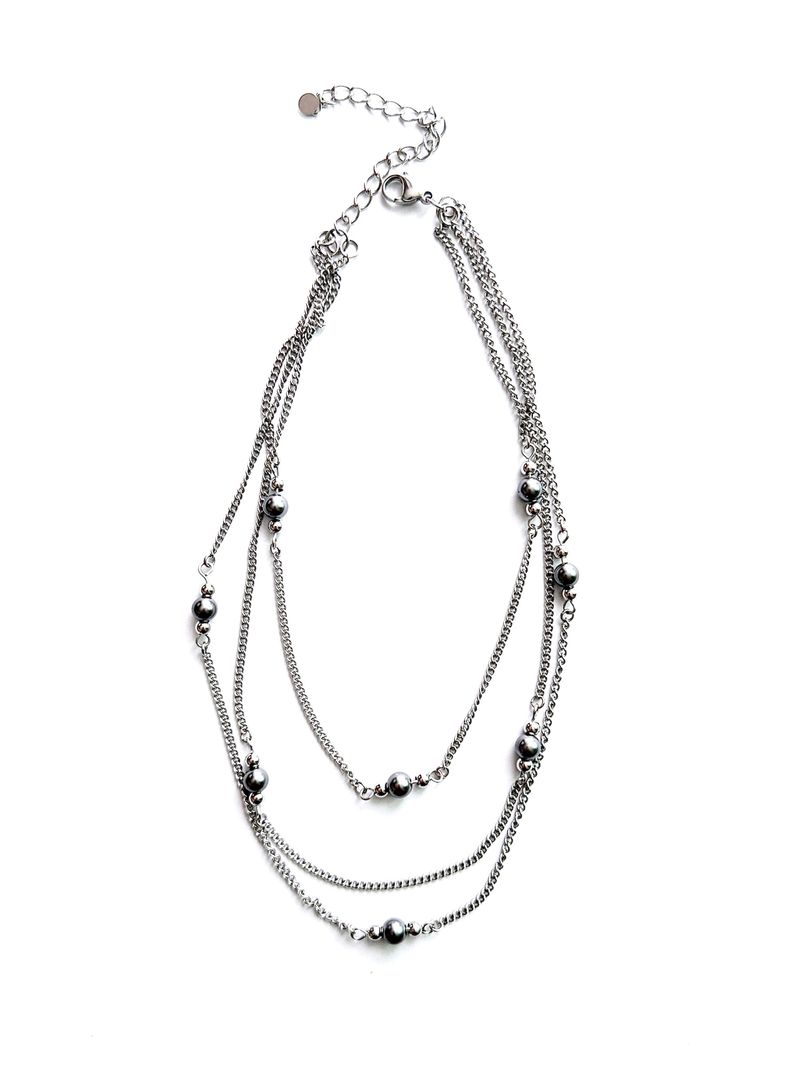 Triple Layer Pearl Necklace