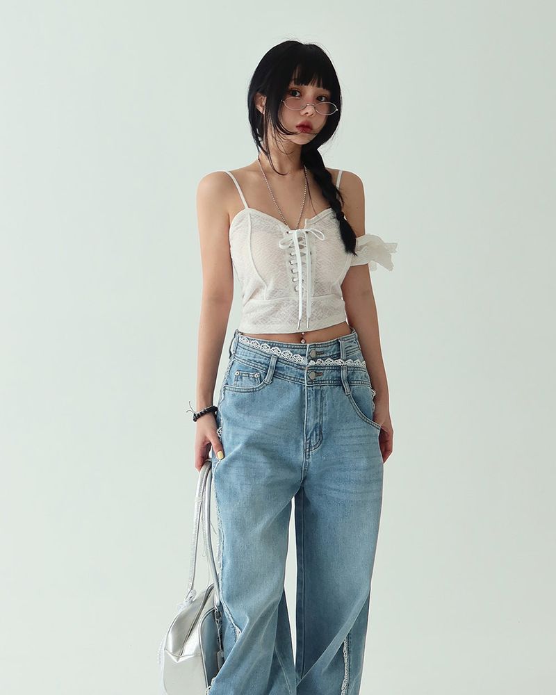 corset lace bustier sleeveless